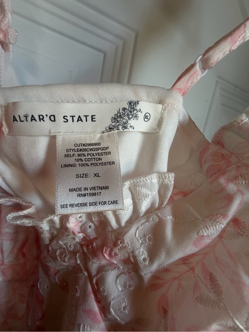 Altar'd State Pink Printed Mini Sundress with Ruffle Straps - Picture 4 of 9